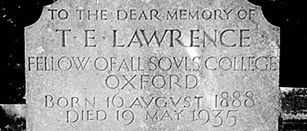 T. E. Lawrence's gravestone [1983]